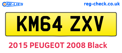 KM64ZXV are the vehicle registration plates.