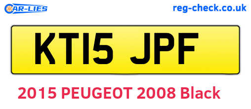 KT15JPF are the vehicle registration plates.