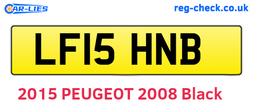 LF15HNB are the vehicle registration plates.