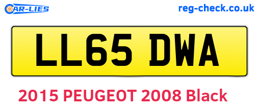 LL65DWA are the vehicle registration plates.