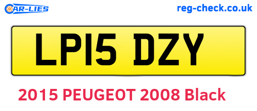 LP15DZY are the vehicle registration plates.