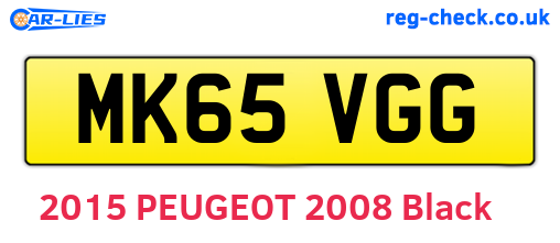 MK65VGG are the vehicle registration plates.