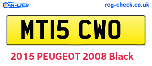 MT15CWO are the vehicle registration plates.