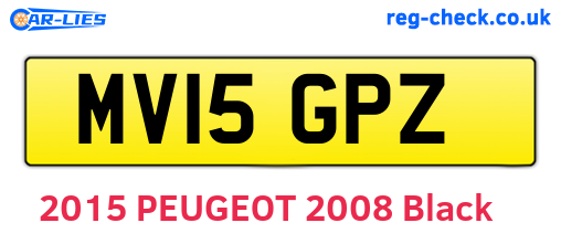 MV15GPZ are the vehicle registration plates.