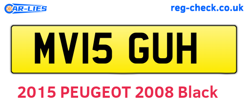 MV15GUH are the vehicle registration plates.