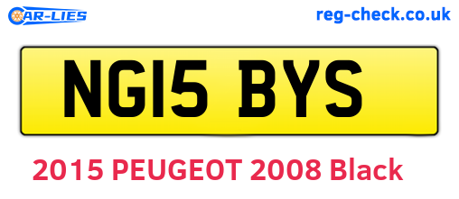 NG15BYS are the vehicle registration plates.