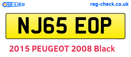 NJ65EOP are the vehicle registration plates.