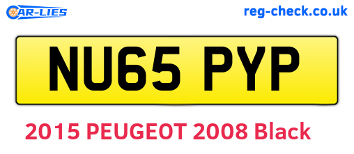 NU65PYP are the vehicle registration plates.