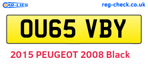 OU65VBY are the vehicle registration plates.