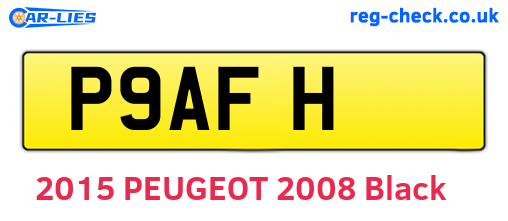 P9AFH are the vehicle registration plates.