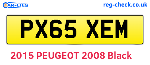 PX65XEM are the vehicle registration plates.