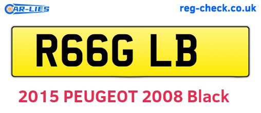 R66GLB are the vehicle registration plates.