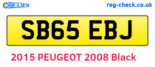 SB65EBJ are the vehicle registration plates.