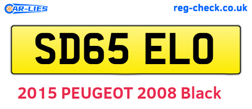 SD65ELO are the vehicle registration plates.