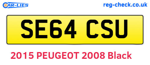 SE64CSU are the vehicle registration plates.