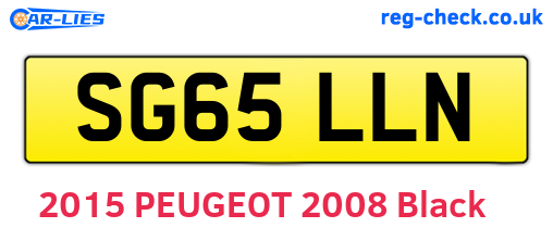 SG65LLN are the vehicle registration plates.