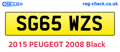 SG65WZS are the vehicle registration plates.