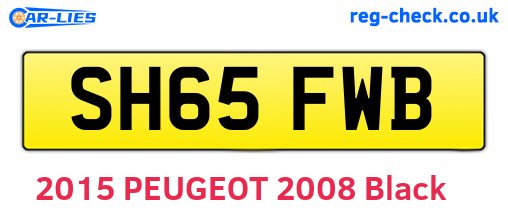 SH65FWB are the vehicle registration plates.