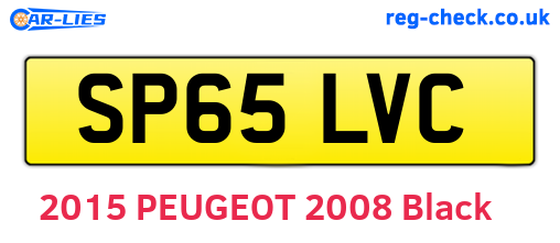 SP65LVC are the vehicle registration plates.