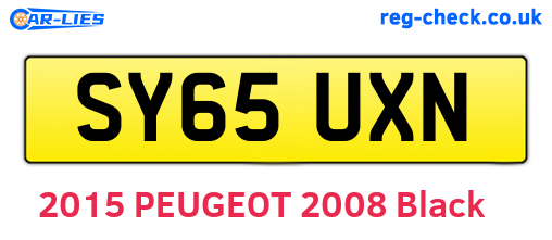 SY65UXN are the vehicle registration plates.