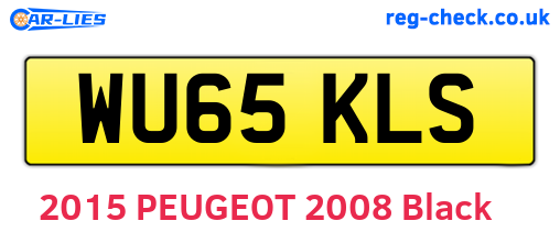 WU65KLS are the vehicle registration plates.
