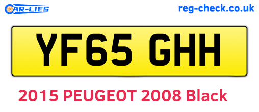 YF65GHH are the vehicle registration plates.