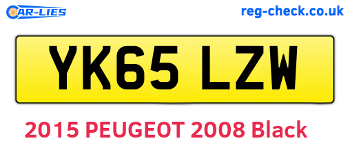 YK65LZW are the vehicle registration plates.