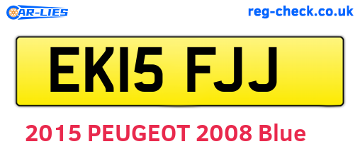 EK15FJJ are the vehicle registration plates.