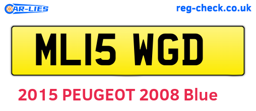 ML15WGD are the vehicle registration plates.