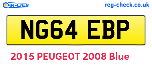 NG64EBP are the vehicle registration plates.