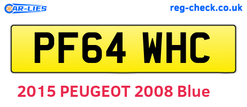 PF64WHC are the vehicle registration plates.