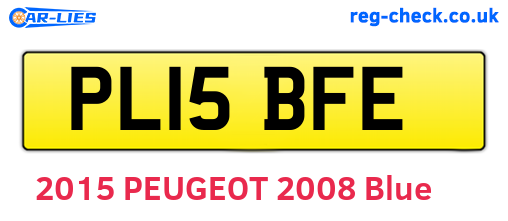 PL15BFE are the vehicle registration plates.