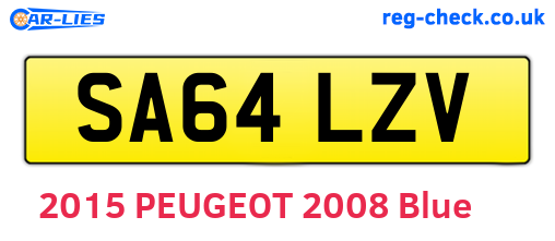 SA64LZV are the vehicle registration plates.
