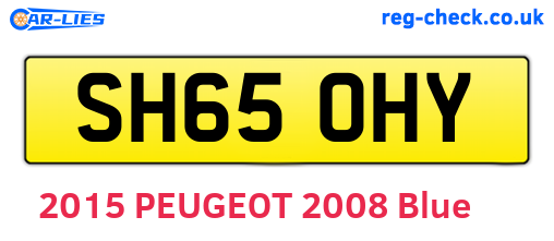 SH65OHY are the vehicle registration plates.