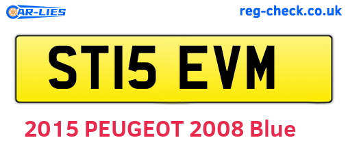 ST15EVM are the vehicle registration plates.