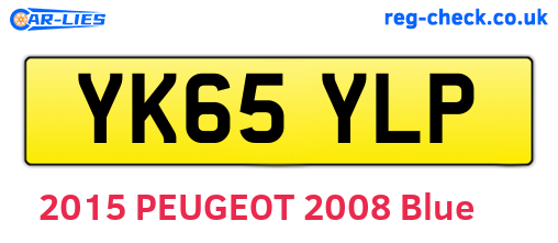 YK65YLP are the vehicle registration plates.