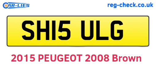 SH15ULG are the vehicle registration plates.