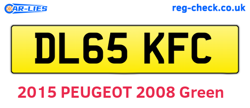 DL65KFC are the vehicle registration plates.