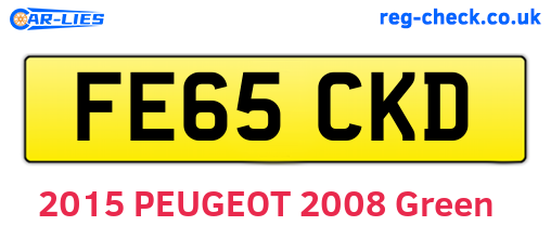 FE65CKD are the vehicle registration plates.