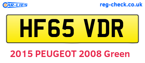 HF65VDR are the vehicle registration plates.