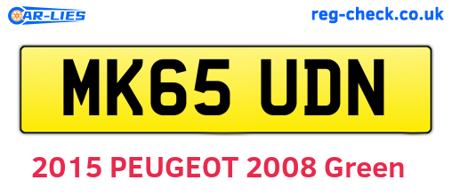 MK65UDN are the vehicle registration plates.