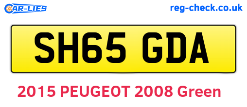 SH65GDA are the vehicle registration plates.