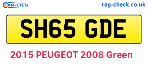 SH65GDE are the vehicle registration plates.