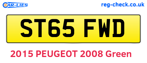 ST65FWD are the vehicle registration plates.