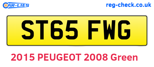 ST65FWG are the vehicle registration plates.