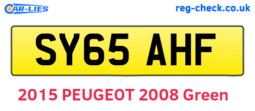 SY65AHF are the vehicle registration plates.