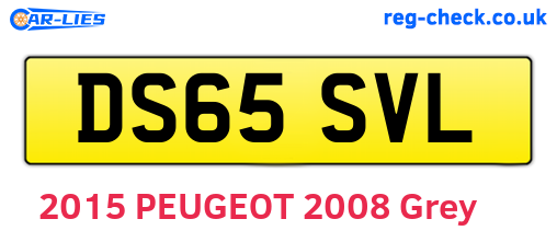 DS65SVL are the vehicle registration plates.