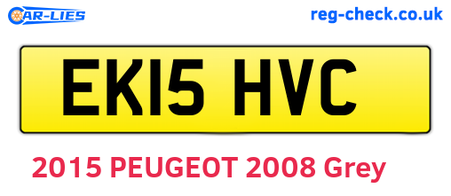 EK15HVC are the vehicle registration plates.