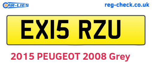 EX15RZU are the vehicle registration plates.