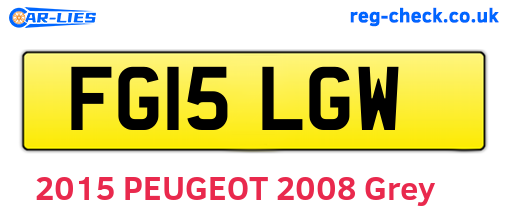 FG15LGW are the vehicle registration plates.